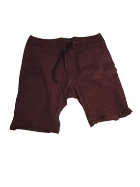 American Eagle Outfitters Mens slim fit Drawstring Casual Shorts  -Maroon